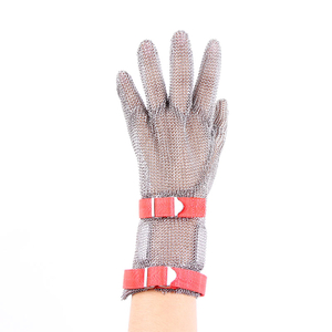Five dita 8 cm di guanto lungo con cinturino tessile