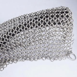 Cepillo para ollas de malla de alambre de acero inoxidable