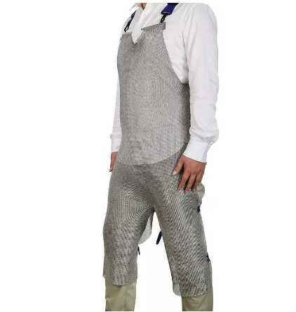 Grembiule in cotta di maglia con gamba divisa