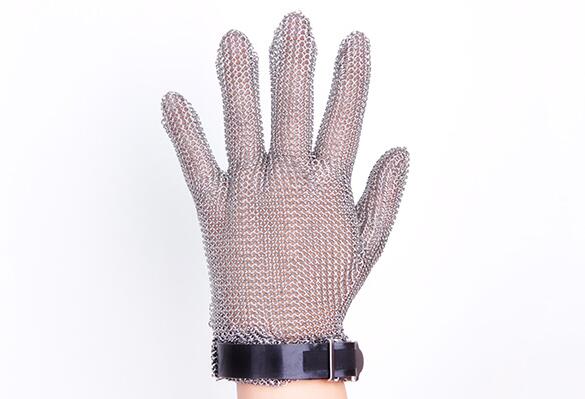 Handschoenenij staal met mesh-ring
