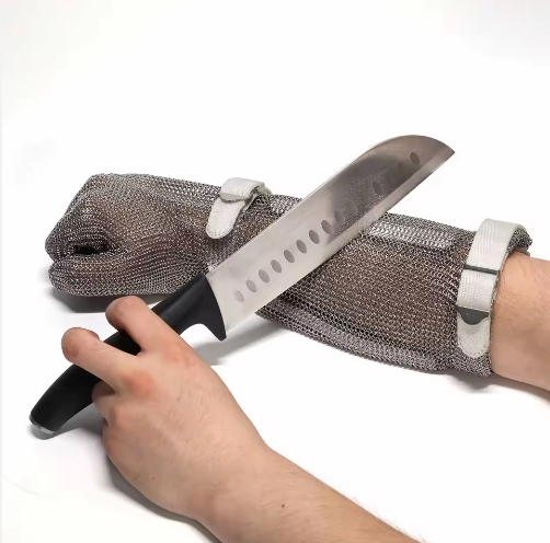 Proveedores de guantes cortados en cota de malla China